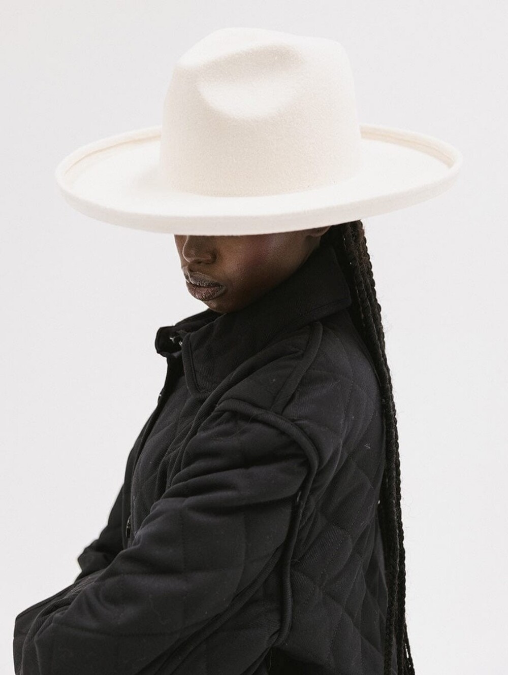 Gigi Pip Maude Pencil Brim Fedora Hat in Off White